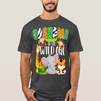 Camiseta Aniversário da vovó do Tema de Um Zoológico Selvag