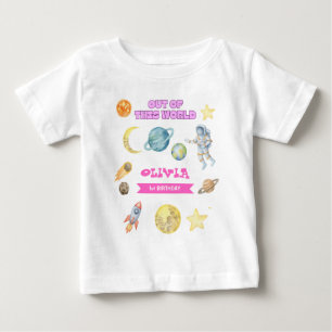 Camiseta Aniversário das Meninas do Espaço Exterior