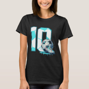 Camiseta Aniversário de 10 anos de futebol Sorvete Drip Bd