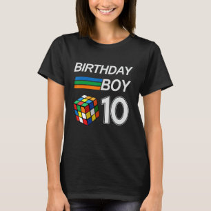 Camiseta Aniversário De 10 Anos De Idade Competitiva Com Re