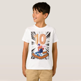 Camiseta Aniversário de 10 anos dos meninos imparáveis