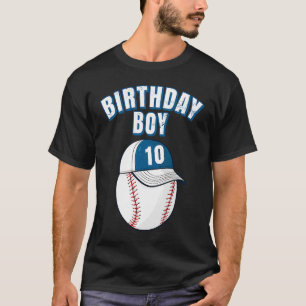 Camiseta Aniversário de 10 anos Jogador de Beisebol Bo
