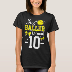 Camiseta Aniversário de 10 anos Menina Softll Dez Anos de I
