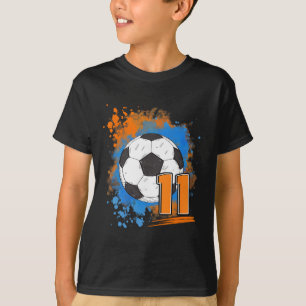 Camiseta Aniversário de 11 anos 11 Anos de Idade Futebol Ll