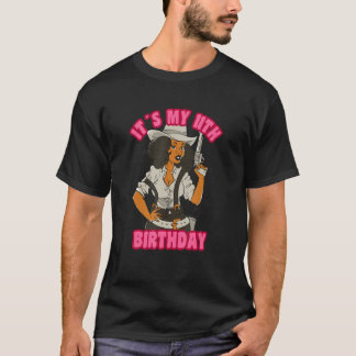 Camiseta Aniversário de 11 anos da Cowgirl 11 Meninas É Meu