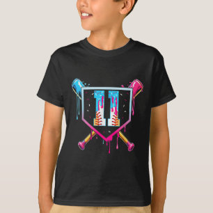 Camiseta Aniversário de 11 anos de beisebol Sorvete Drip 11