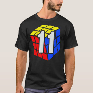 Camiseta Aniversário de 11 anos de idade com redução de vel