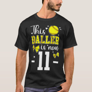 Camiseta Aniversário de 11 anos Menina Softll Onze Anos de