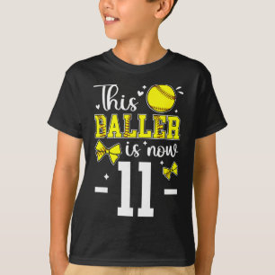 Camiseta Aniversário de 11 anos Menina Softll Onze Anos de
