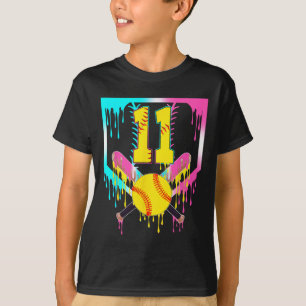 Camiseta Aniversário de 11 anos Softll Home Plate Drip Sorv