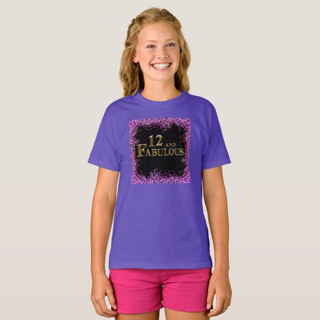 Camiseta Aniversário de 12 anos (Frente Completa)