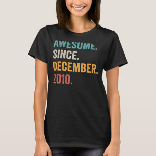 Camiseta Aniversário De 12 De 12 Anos Desde Dezembro