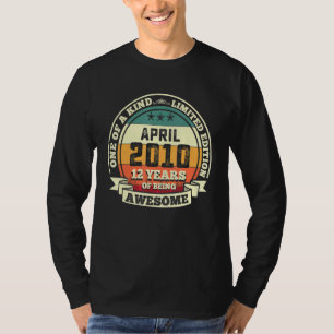 Camiseta Aniversário De 12 De Abril De 2010