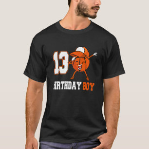 Camiseta Aniversário de 13 anos de 13 de Basquete T