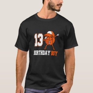 Camiseta Aniversário de 13 anos de 13 de Basquete T