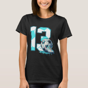 Camiseta Aniversário de 13 anos de Futebol Sorvete Drip Bd
