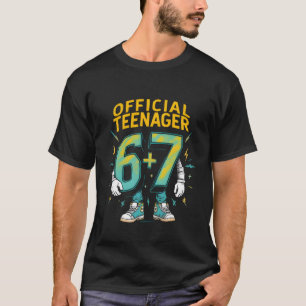Camiseta Aniversário de 13 anos Oficial Adolescente 6+7 Eng