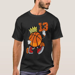 Camiseta Aniversário De 13 De Basquete Para Meninos Nascer