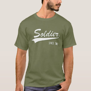 Camiseta Aniversário De 13 No Service Soldier Desde O Gif 
