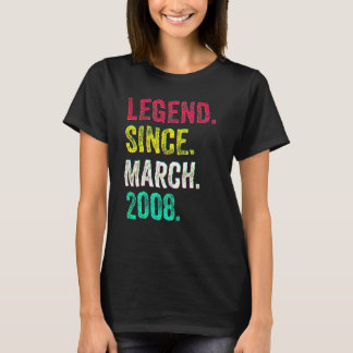 Camiseta Aniversário de 14 anos  Lenda de 14 Anos Desde Mar