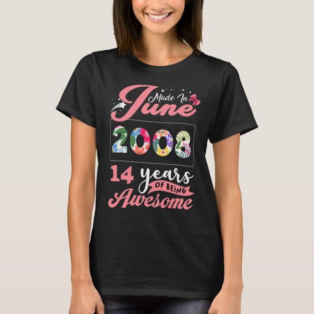 Camiseta Aniversário de 14 de 14 de junho de 2008 (Frente)