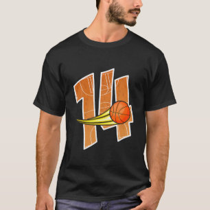 Camiseta Aniversário de 14 de basquete - tenho 14 anos - An