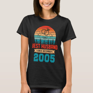 Camiseta Aniversário de 14 de Retro Sunset para Marido
