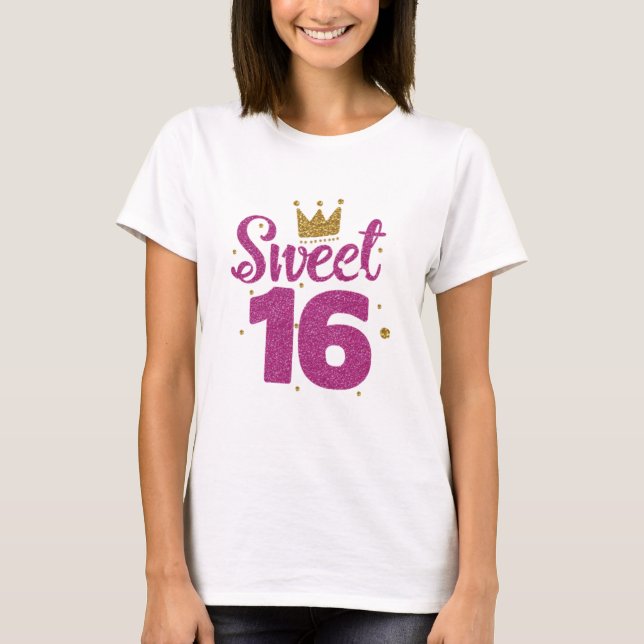 Camiseta Aniversário de 16 anos (Frente)