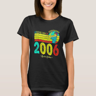 Camiseta Aniversário de 16 anos Fevereiro 2006 Lenda Desde 