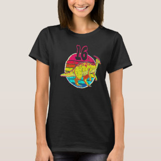 Camiseta Aniversário de 16 anos I Parasaurolophus I Família