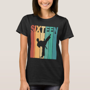 Camiseta Aniversário de 16 anos Tema Karate Taekwondo 16 An
