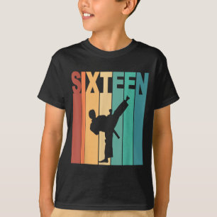 Camiseta Aniversário de 16 anos Tema Karate Taekwondo 16 An