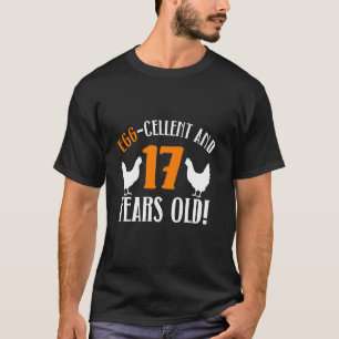 Camiseta Aniversário de 17 anos Fazendeiro de frango de 17