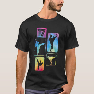 Camiseta Aniversário de 17 anos Karate Taekwondo Menina de
