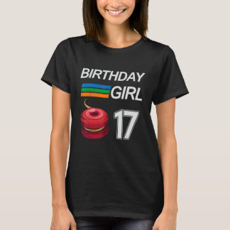 Camiseta Aniversário De 17 Anos Para Meninas Crianças YOYO