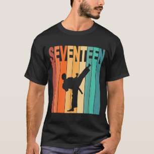 Camiseta Aniversário de 17 anos Tema de Karate Taekwondo 17