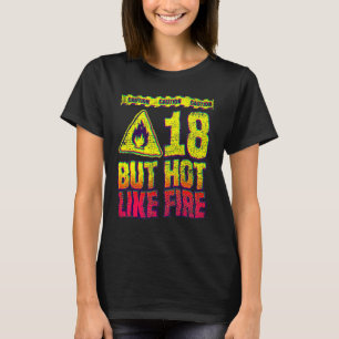 Camiseta Aniversário de 18 anos. 18 Anos Mas Quente Como Fo
