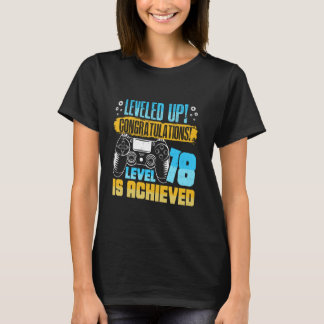 Camiseta Aniversário de 18 anos NIVELADO NÍVEL 18 FOI ATING