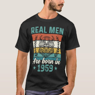 Camiseta Aniversário De 1959 Homens Reais São Nasceres Em 1
