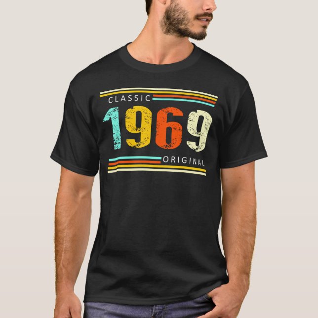 Camiseta Aniversário De 1969 Original 55º (Frente)