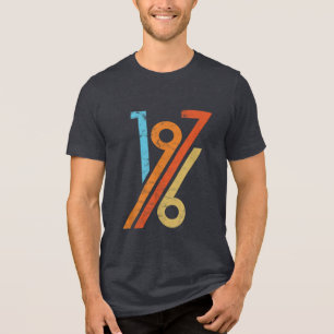 Camiseta Aniversário de 1976 Vintage Estilo Anos 70 1976
