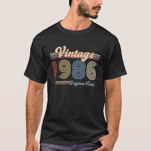 Camiseta Aniversário de 1986 Aniversário Retro Vintage 198
