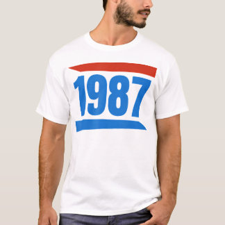 Camiseta Aniversário de 1987 Estilo de Retro de Tee Vintage