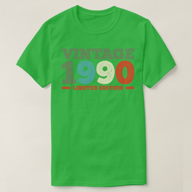 Camiseta aniversário de 1990 (Frente do Design)