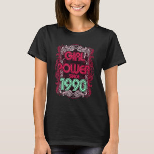 Camiseta Aniversário de 1990 Estilo de Vintagem da Potência