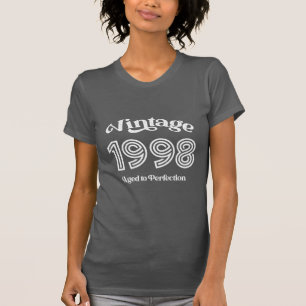 Camiseta Aniversário de 1998 Vintage, Envelhecido à Perfeiç