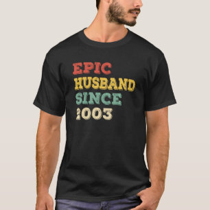 Camiseta Aniversário de 19 anos de Casamento para Ele Marid