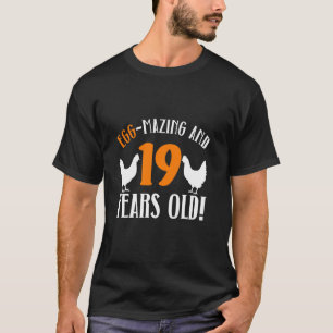 Camiseta Aniversário de 19 anos Fazendeiro de galinhas Gali