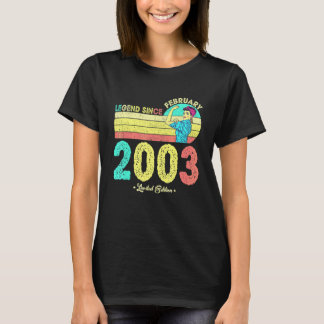 Camiseta Aniversário de 19 anos Fevereiro 2003 Lenda Desde 