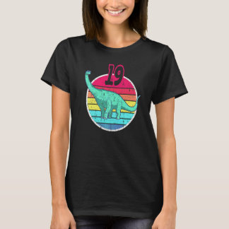 Camiseta Aniversário de 19 anos I Brachiosaurus Diplodocus
